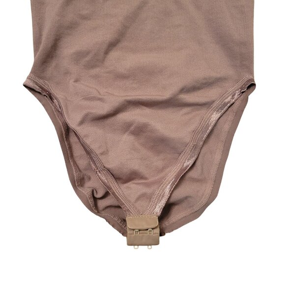 Tissini Colombia Bodysuit Shapewear L Brown V Neck Stretch Sleeveless - Picture 3 of 7